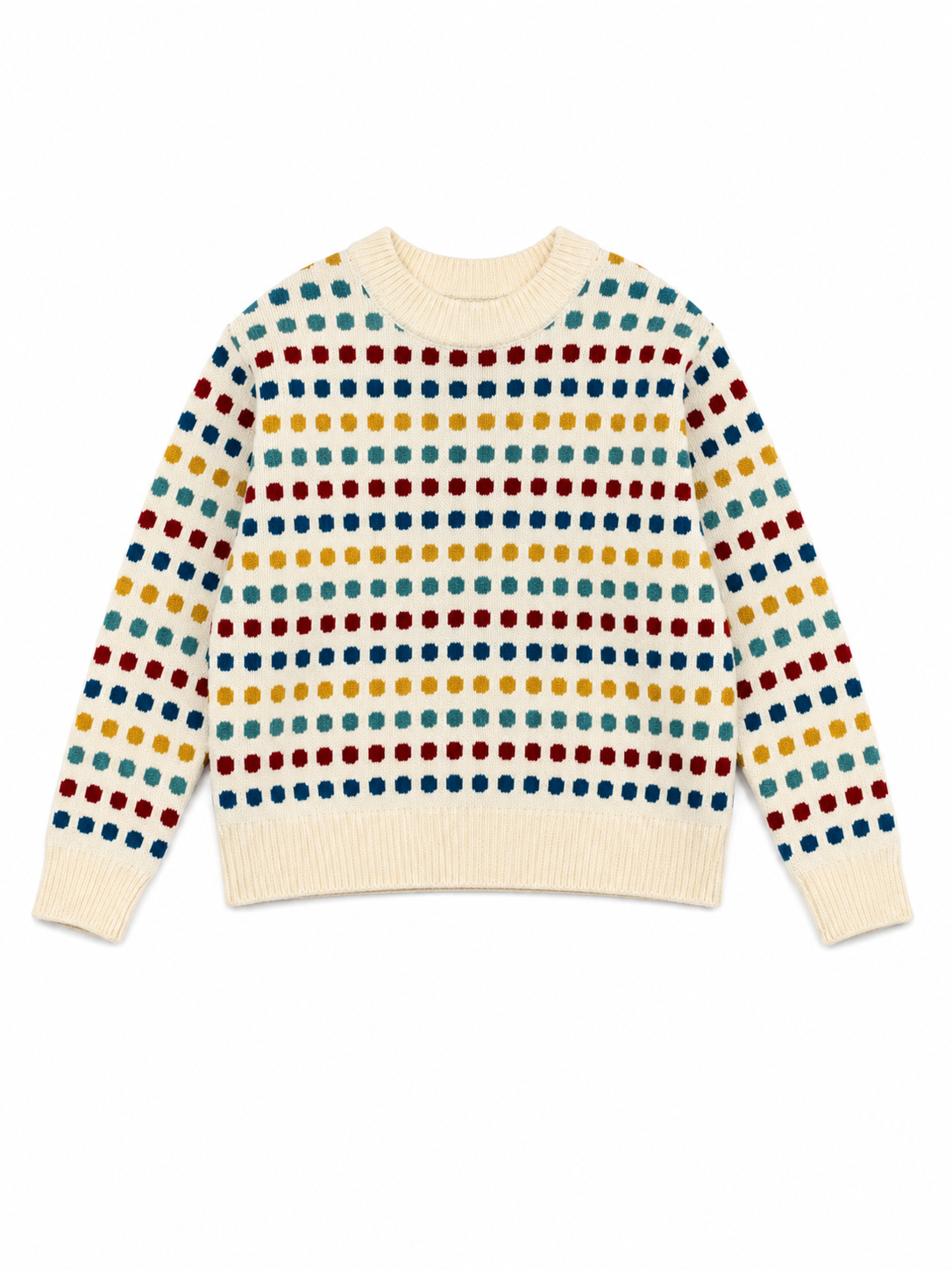Multicoloured Polka Dot Knit Jumper