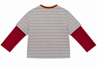 Long-Sleeved T-Shirt with Two-Piece Effect