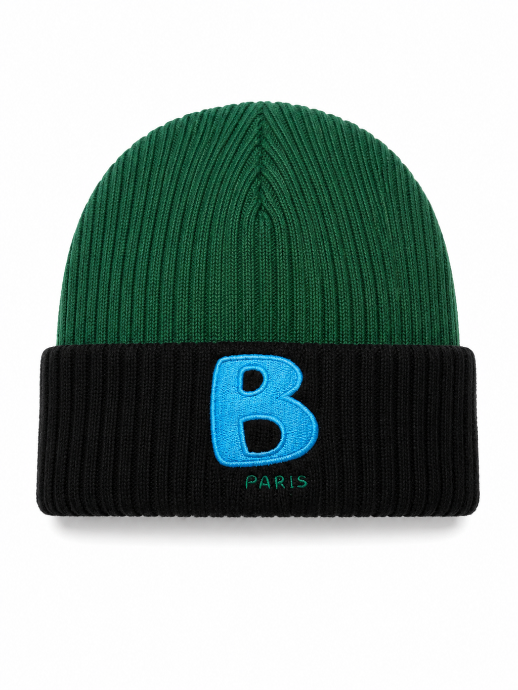 Two-Tone Signature Beanie Forest Green & Black