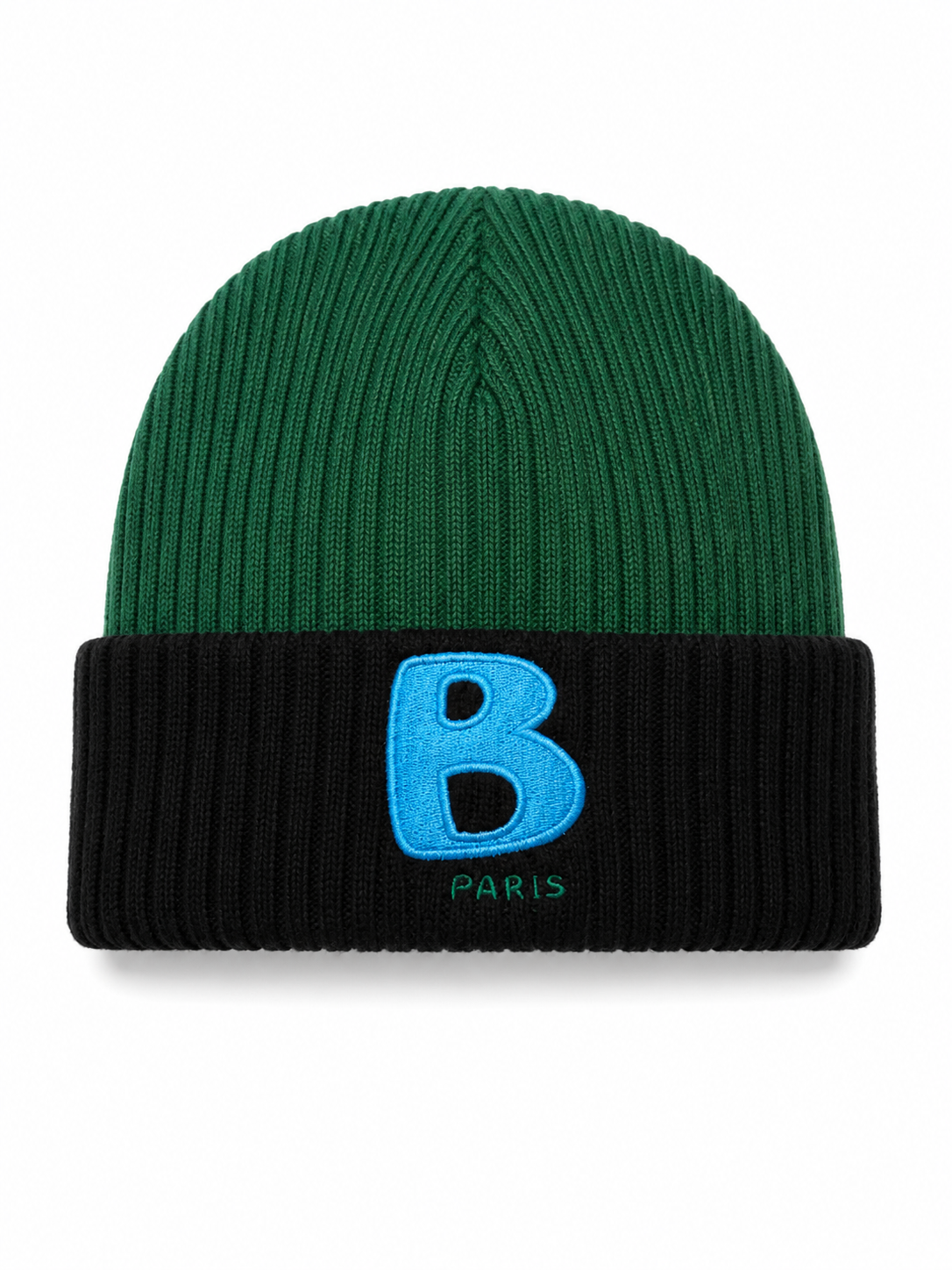 Two-Tone Signature Beanie Forest Green & Black