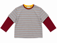 Long-Sleeved T-Shirt with Two-Piece Effect