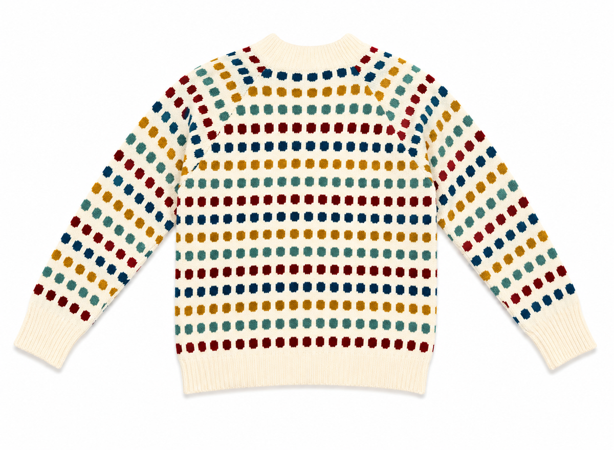 Multicoloured Polka Dot Knit Jumper