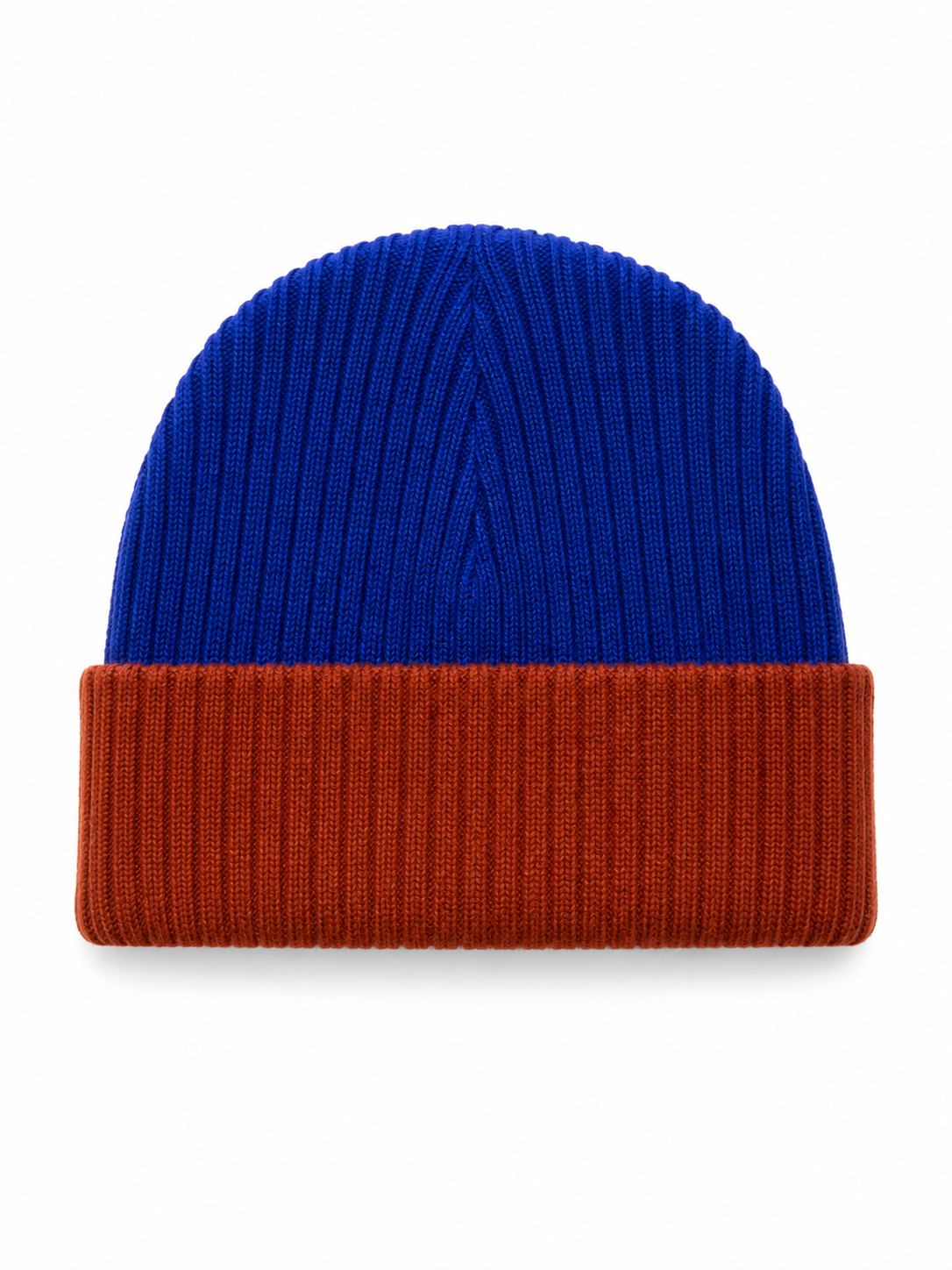 Signature Beanie Royal Blue & Terracotta