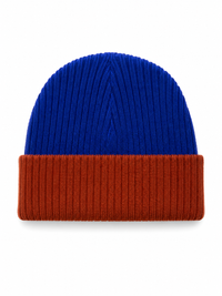 Signature Beanie Royal Blue & Terracotta
