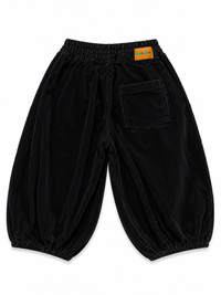 Black Velvet Balloon Trousers