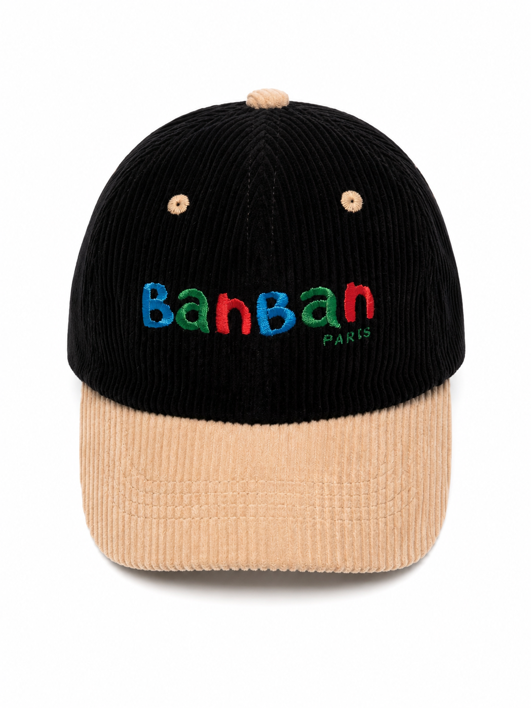 Black & Beige Two-Tone Cap