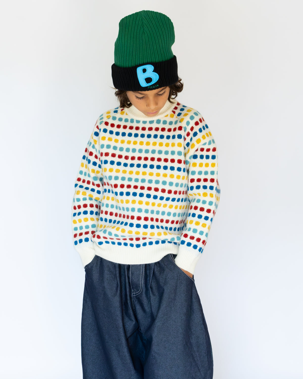 Two-Tone Signature Beanie Forest Green & Black