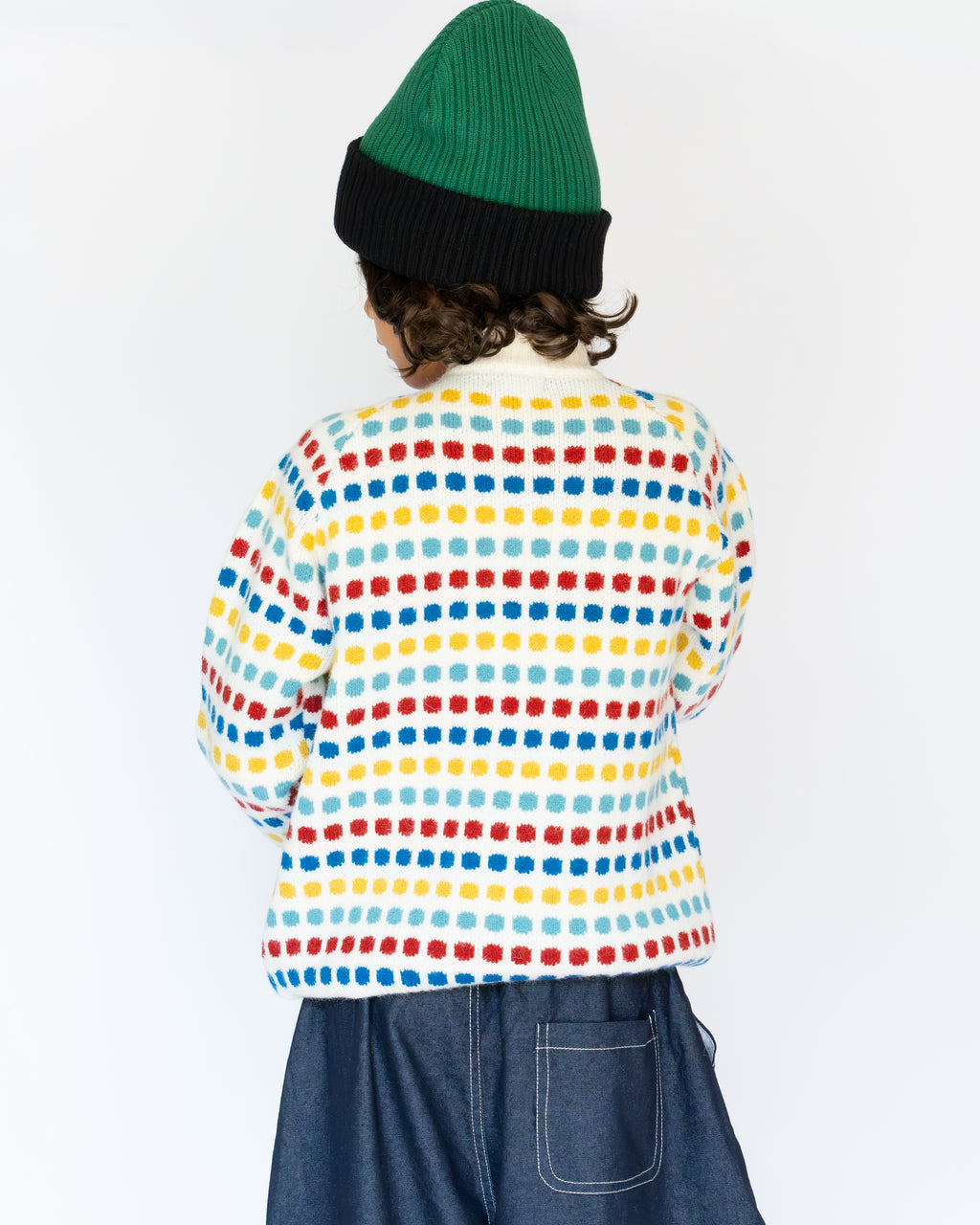 Multicoloured Polka Dot Knit Jumper
