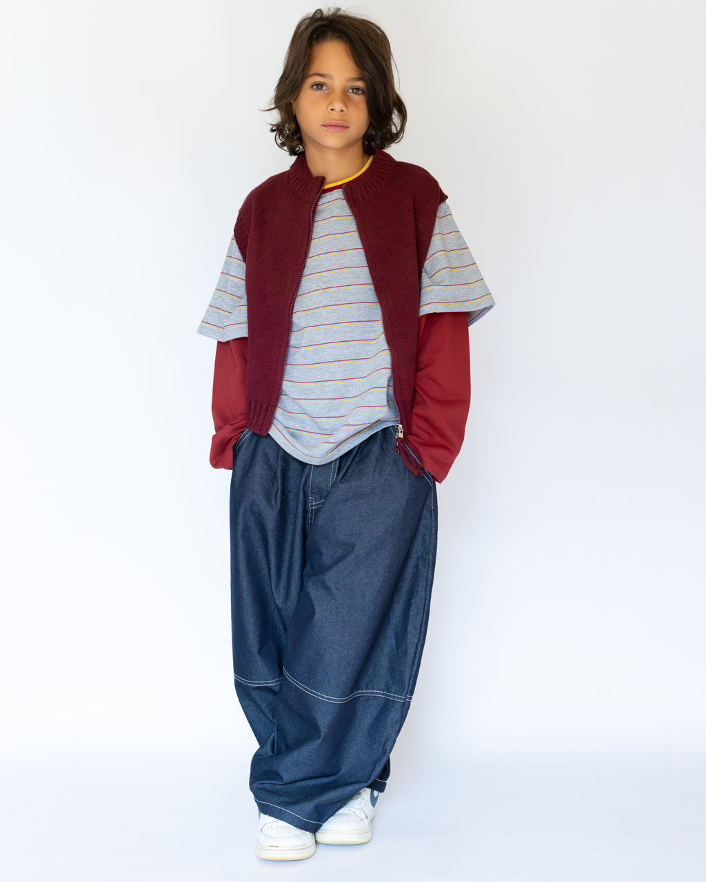 Long-Sleeved T-Shirt with Two-Piece Effect